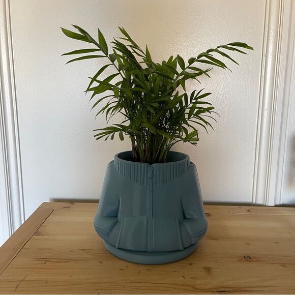 Dusty Blue Sport Sweater Planter - A Fun & Eco-Friendly Gift for Athletes - Picture 2 of 14